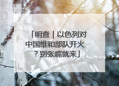明查｜以色列对中国维和部队开火？别张嘴就来