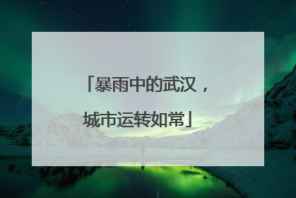 暴雨中的武汉，城市运转如常