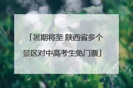 暑期将至 陕西省多个景区对中高考生免门票