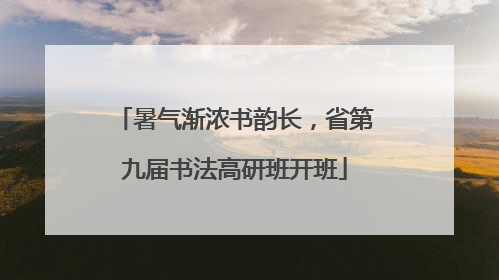 暑气渐浓书韵长，省第九届书法高研班开班