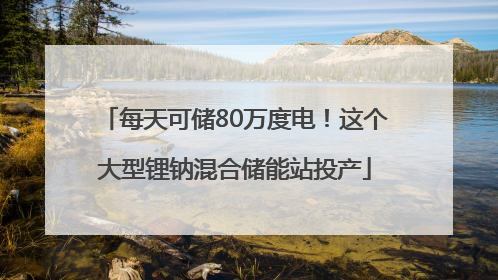 每天可储80万度电！这个大型锂钠混合储能站投产