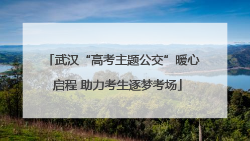 武汉“高考主题公交”暖心启程 助力考生逐梦考场