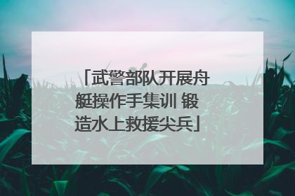 武警部队开展舟艇操作手集训 锻造水上救援尖兵