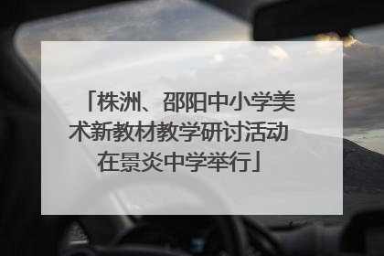 株洲、邵阳中小学美术新教材教学研讨活动在景炎中学举行