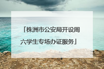 株洲市公安局开设周六学生专场办证服务