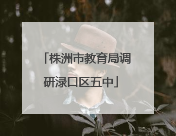 株洲市教育局调研渌口区五中