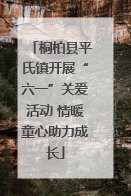 桐柏县平氏镇开展“六一”关爱活动 情暖童心助力成长