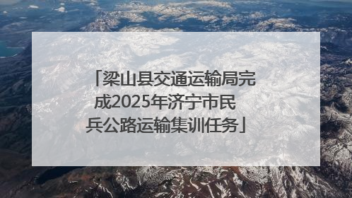 梁山县交通运输局完成2025年济宁市民兵公路运输集训任务