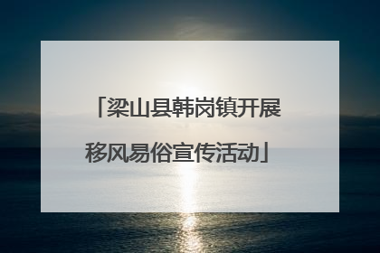 梁山县韩岗镇开展移风易俗宣传活动