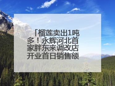 榴莲卖出1吨多！永辉河北首家胖东来调改店开业首日销售额同比增10倍