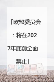 欧盟委员会：将在2027年底前全面禁止