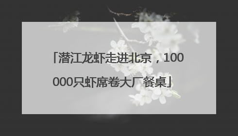 潜江龙虾走进北京，100000只虾席卷大厂餐桌