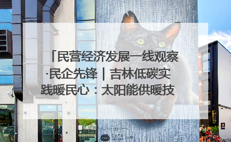 民营经济发展一线观察·民企先锋｜吉林低碳实践暖民心：太阳能供暖技术为北方清洁取暖破局