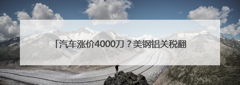 汽车涨价4000刀？美钢铝关税翻倍至50%冲击全球 多国威胁反制