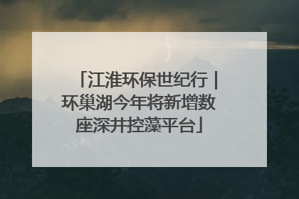 江淮环保世纪行｜环巢湖今年将新增数座深井控藻平台