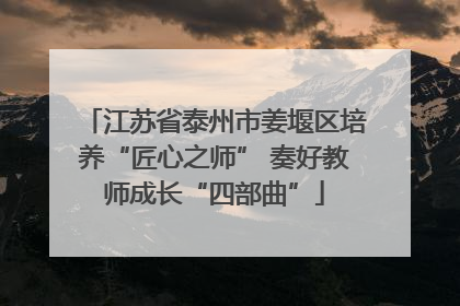 江苏省泰州市姜堰区培养“匠心之师” 奏好教师成长“四部曲”