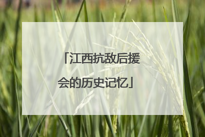 江西抗敌后援会的历史记忆