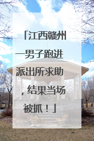 江西赣州一男子跑进派出所求助，结果当场被抓！