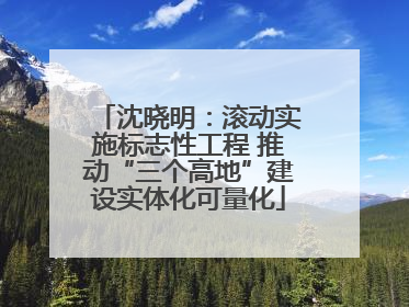 沈晓明：滚动实施标志性工程 推动“三个高地”建设实体化可量化