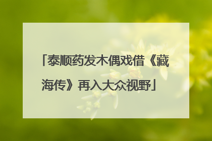 泰顺药发木偶戏借《藏海传》再入大众视野