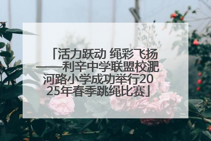 活力跃动 绳彩飞扬——利辛中学联盟校淝河路小学成功举行2025年春季跳绳比赛