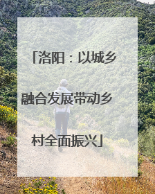 洛阳：以城乡融合发展带动乡村全面振兴