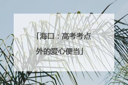海口：高考考点外的爱心便当