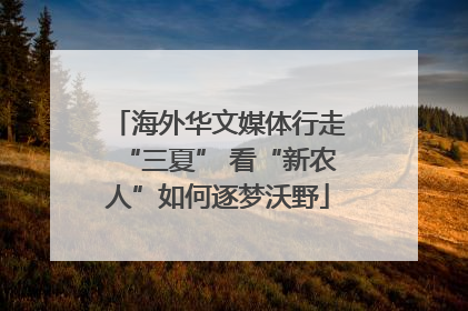 海外华文媒体行走“三夏” 看“新农人”如何逐梦沃野