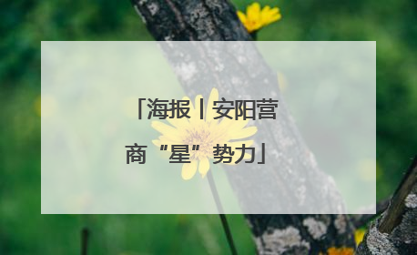 海报丨安阳营商“星”势力