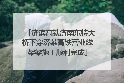济滨高铁济南东特大桥下穿济莱高铁营业线架梁施工顺利完成