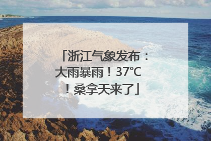 浙江气象发布：大雨暴雨！37℃！桑拿天来了