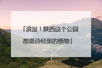 浪漫！陕西这个公园都是诗经里的植物