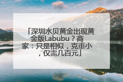 深圳水贝黄金出现黄金版Labubu？商家：只是相似，克重小，仅需几百元