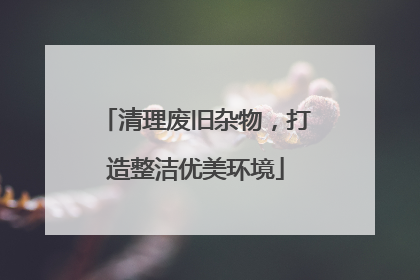 清理废旧杂物，打造整洁优美环境