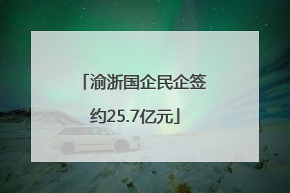 渝浙国企民企签约25.7亿元