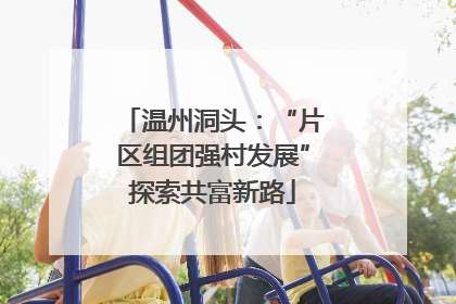 温州洞头：“片区组团强村发展”探索共富新路