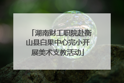 湖南财工职院赴衡山县白果中心完小开展美术支教活动