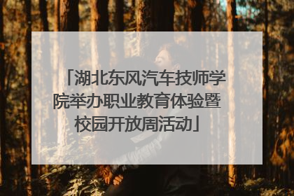 湖北东风汽车技师学院举办职业教育体验暨校园开放周活动