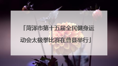 菏泽市第十五届全民健身运动会太极拳比赛在曹县举行