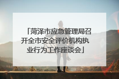菏泽市应急管理局召开全市安全评价机构执业行为工作座谈会