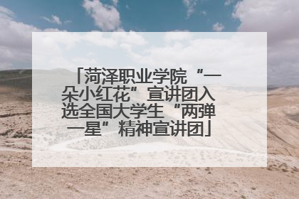 菏泽职业学院“一朵小红花”宣讲团入选全国大学生“两弹一星”精神宣讲团