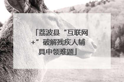 荔波县“互联网+”破解残疾人辅具申领难题
