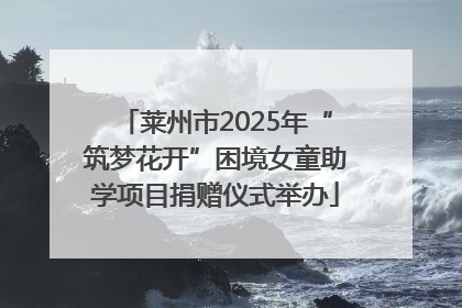 莱州市2025年“筑梦花开”困境女童助学项目捐赠仪式举办