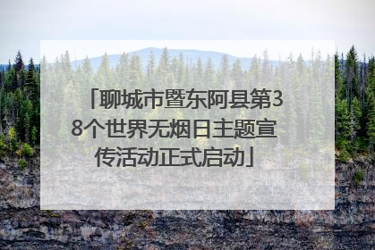 聊城市暨东阿县第38个世界无烟日主题宣传活动正式启动