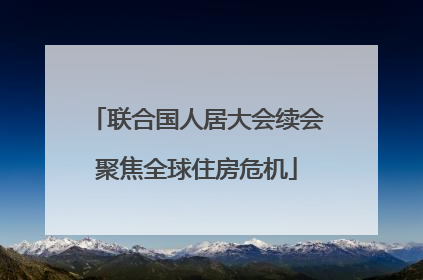 联合国人居大会续会聚焦全球住房危机