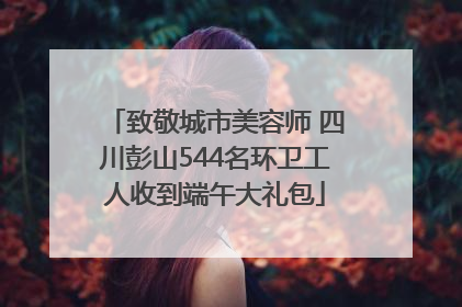 致敬城市美容师 四川彭山544名环卫工人收到端午大礼包