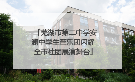 芜湖市第二中学安澜中学生管乐团闪耀全市社团展演舞台