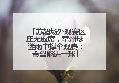 苏超场外观赛区座无虚席，常州球迷雨中撑伞观赛：希望能进一球