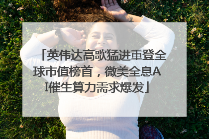 英伟达高歌猛进重登全球市值榜首，微美全息AI催生算力需求爆发