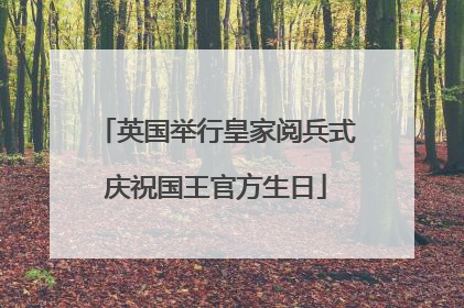 英国举行皇家阅兵式庆祝国王官方生日